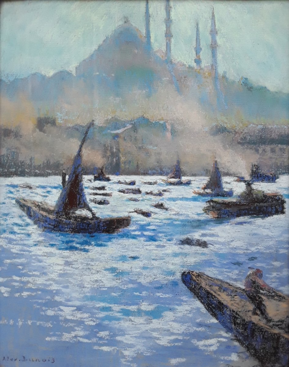 Istanbul Par A. Lunois. ( Pastel Exposé En 1912).-photo-4