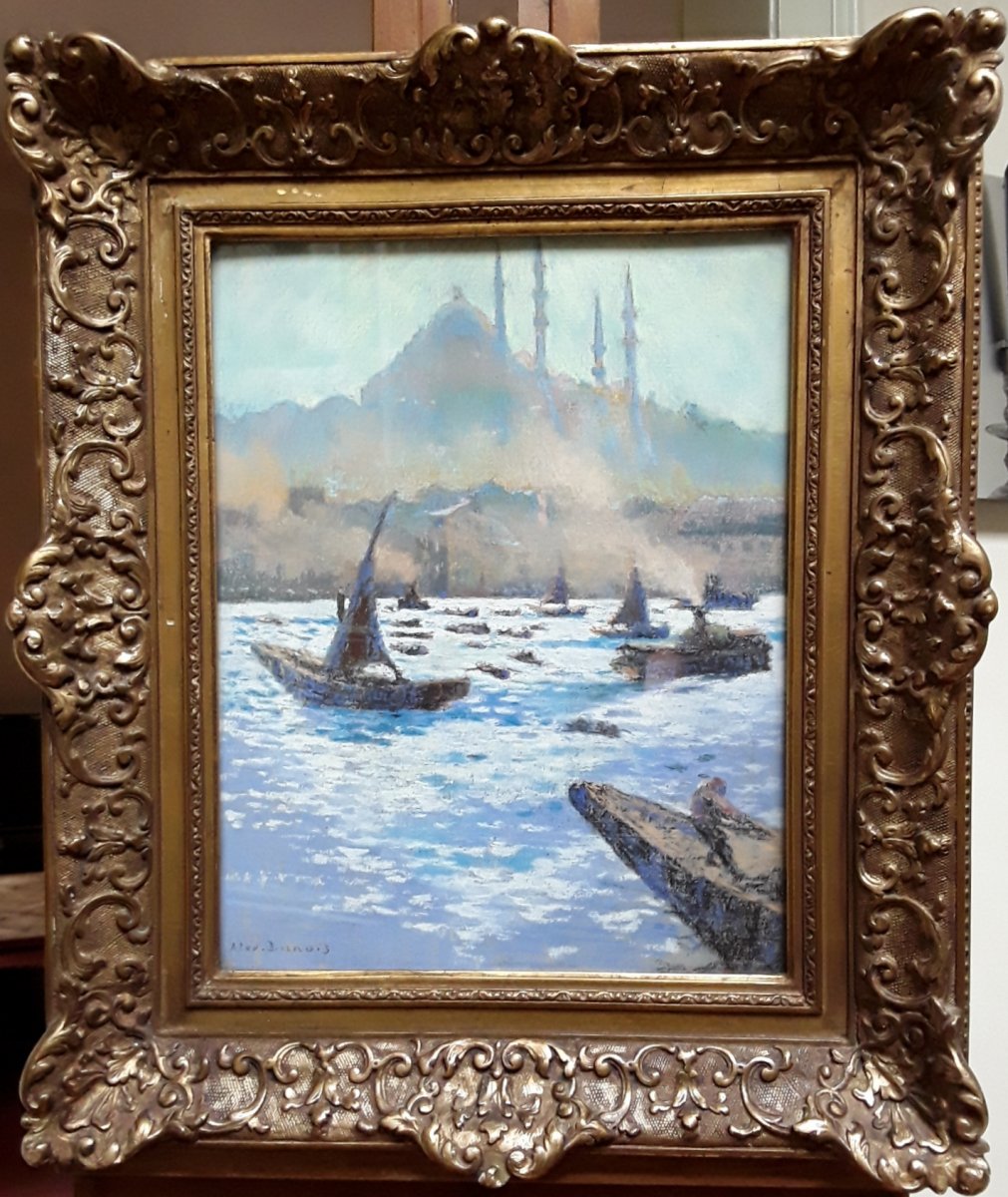 Istanbul Par A. Lunois. ( Pastel Exposé En 1912).-photo-7