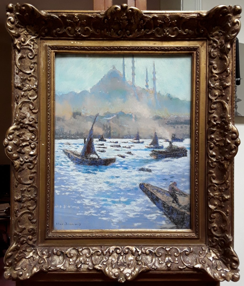 Istanbul Par A. Lunois. ( Pastel Exposé En 1912).