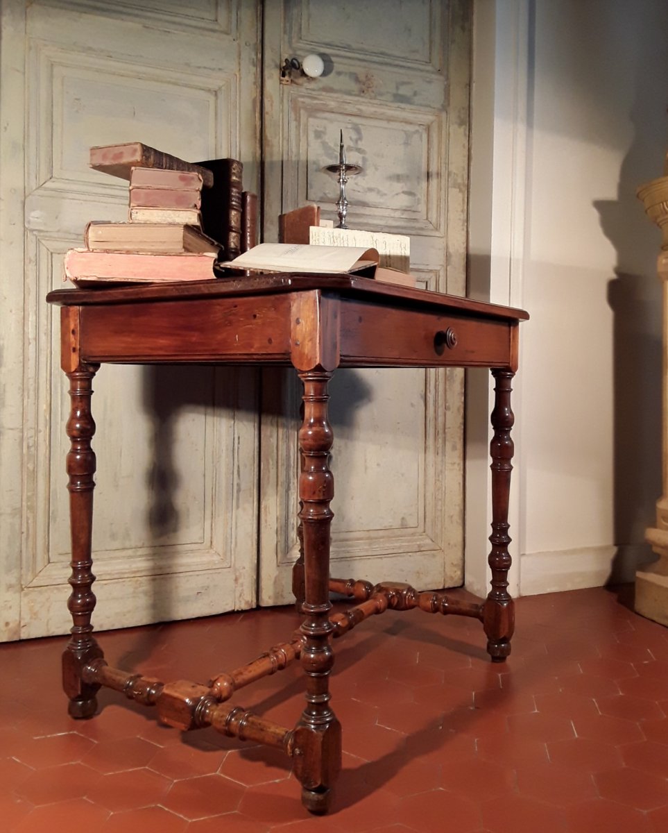 Table d'époque Louis XIII En Bois De Gaïac.-photo-4