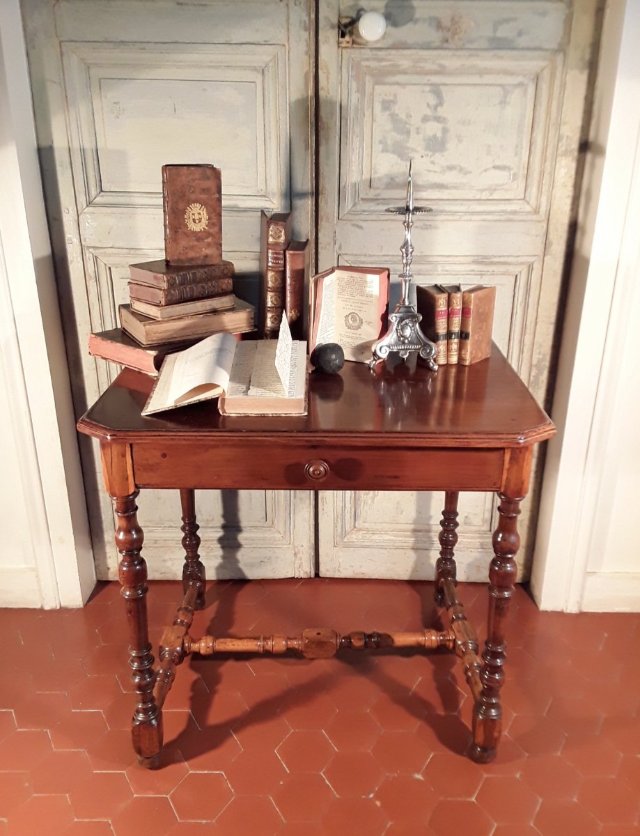 Table d'époque Louis XIII En Bois De Gaïac.-photo-2