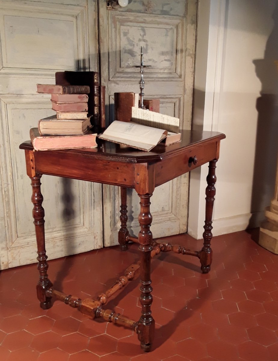 Table d'époque Louis XIII En Bois De Gaïac.-photo-7