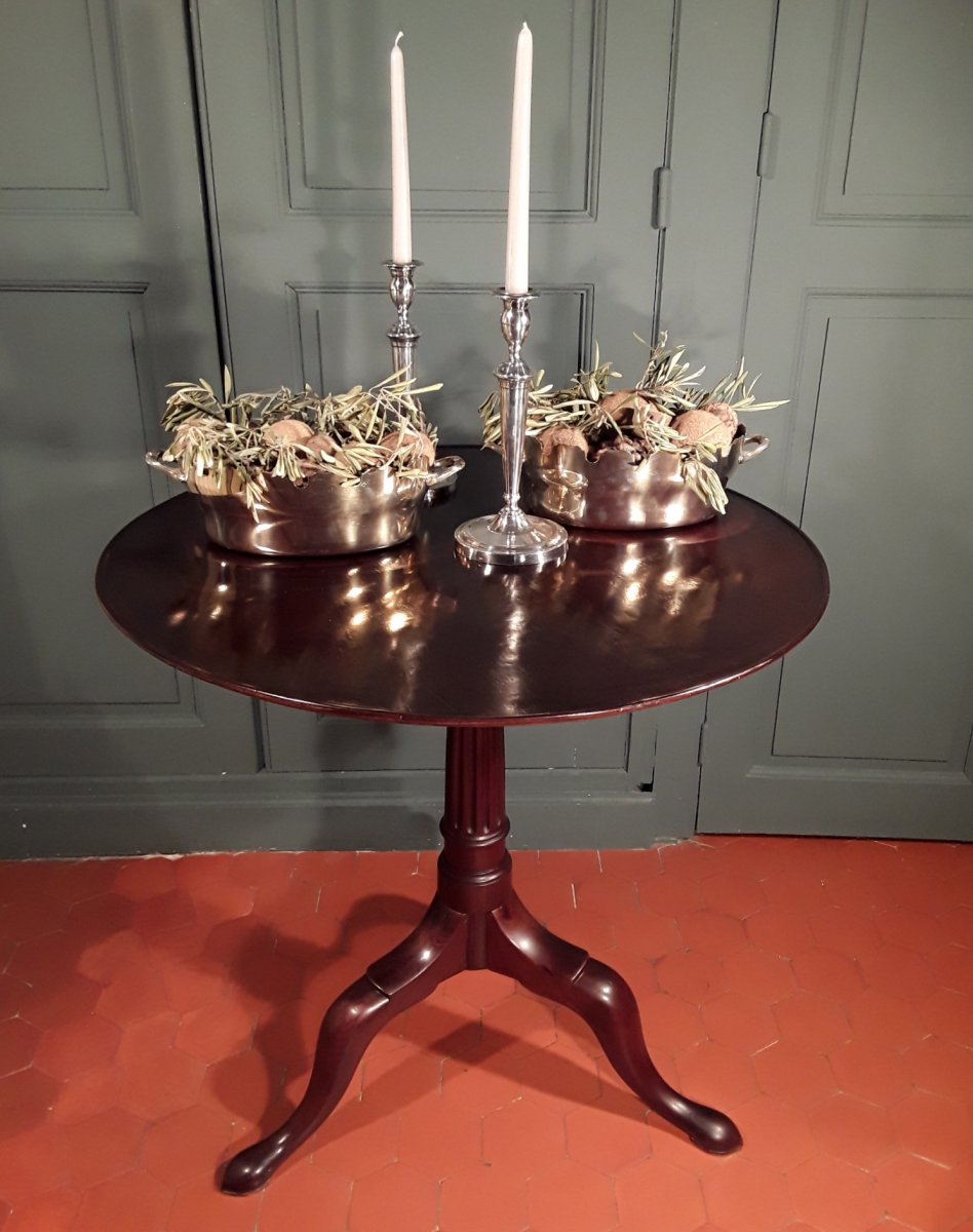 Louis XVI Mahogany Pedestal Table. -photo-3