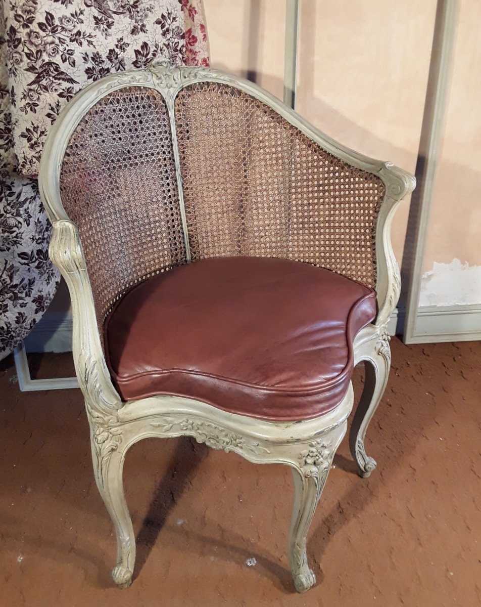 Lacquered Wood Office Chair.-photo-3