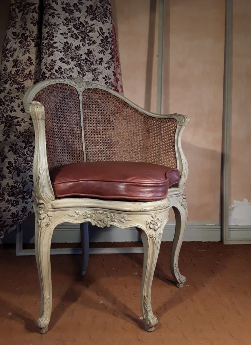 Lacquered Wood Office Chair.-photo-4