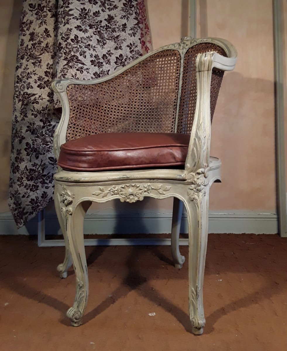 Lacquered Wood Office Chair.-photo-1