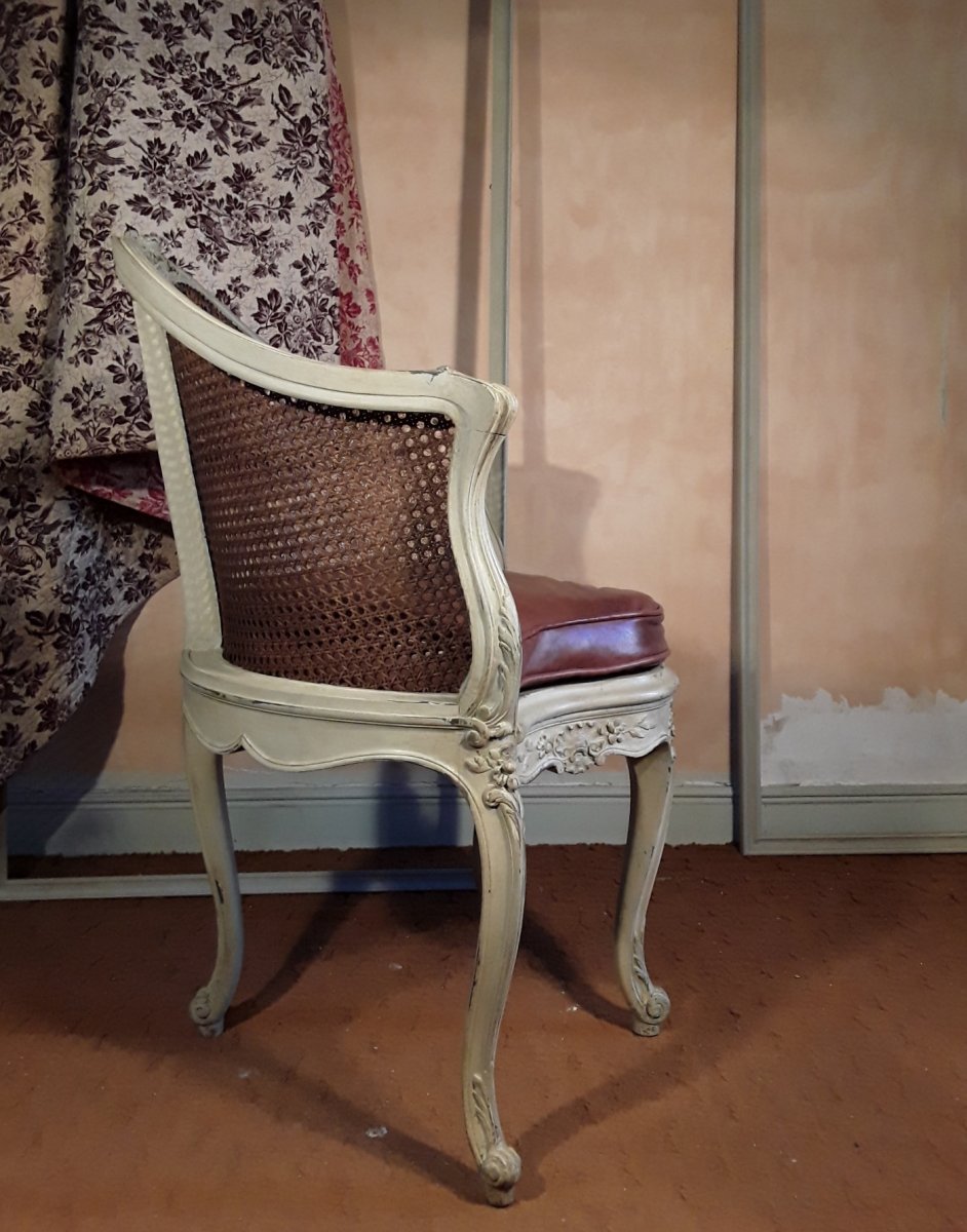 Lacquered Wood Office Chair.-photo-2