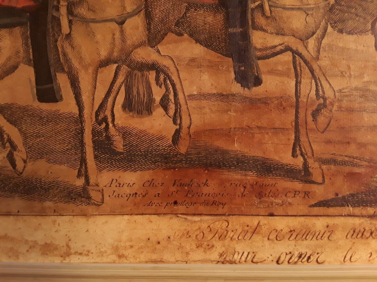 Versailles Circa 1725-watercolor Engraving. (detail ).-photo-1