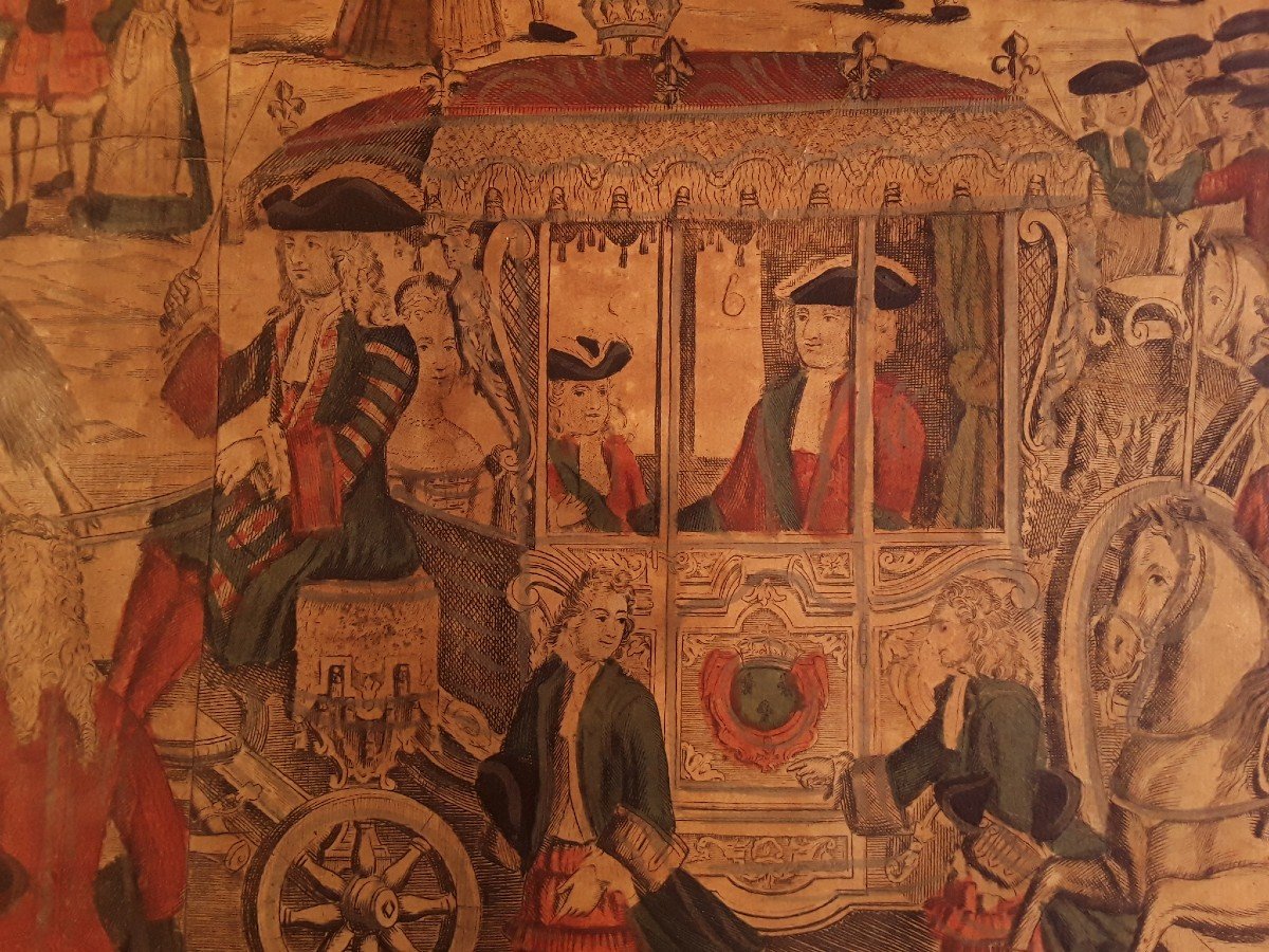 Versailles Circa 1725-watercolor Engraving. (detail ).-photo-3