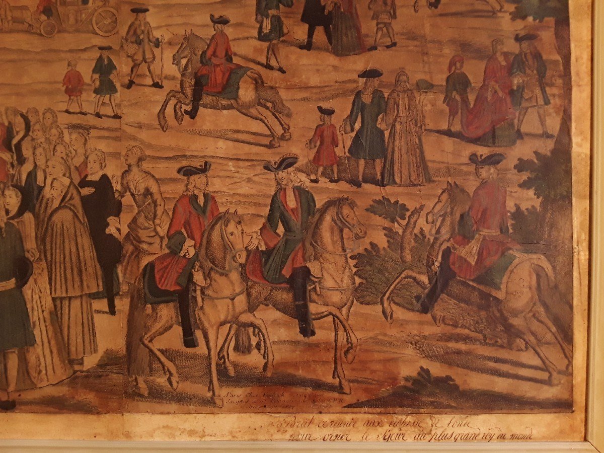 Versailles Circa 1725-watercolor Engraving. (detail ).-photo-7