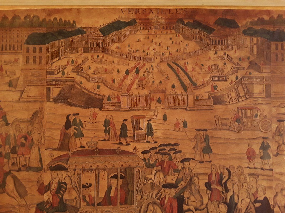 Versailles Circa 1725-watercolor Engraving. (detail ).
