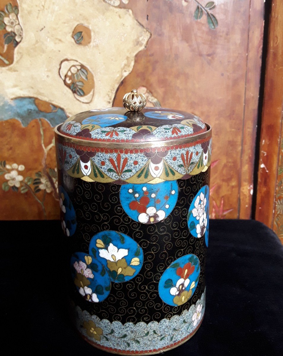 Cloisonne Enamel Tobacco Pot.-photo-4