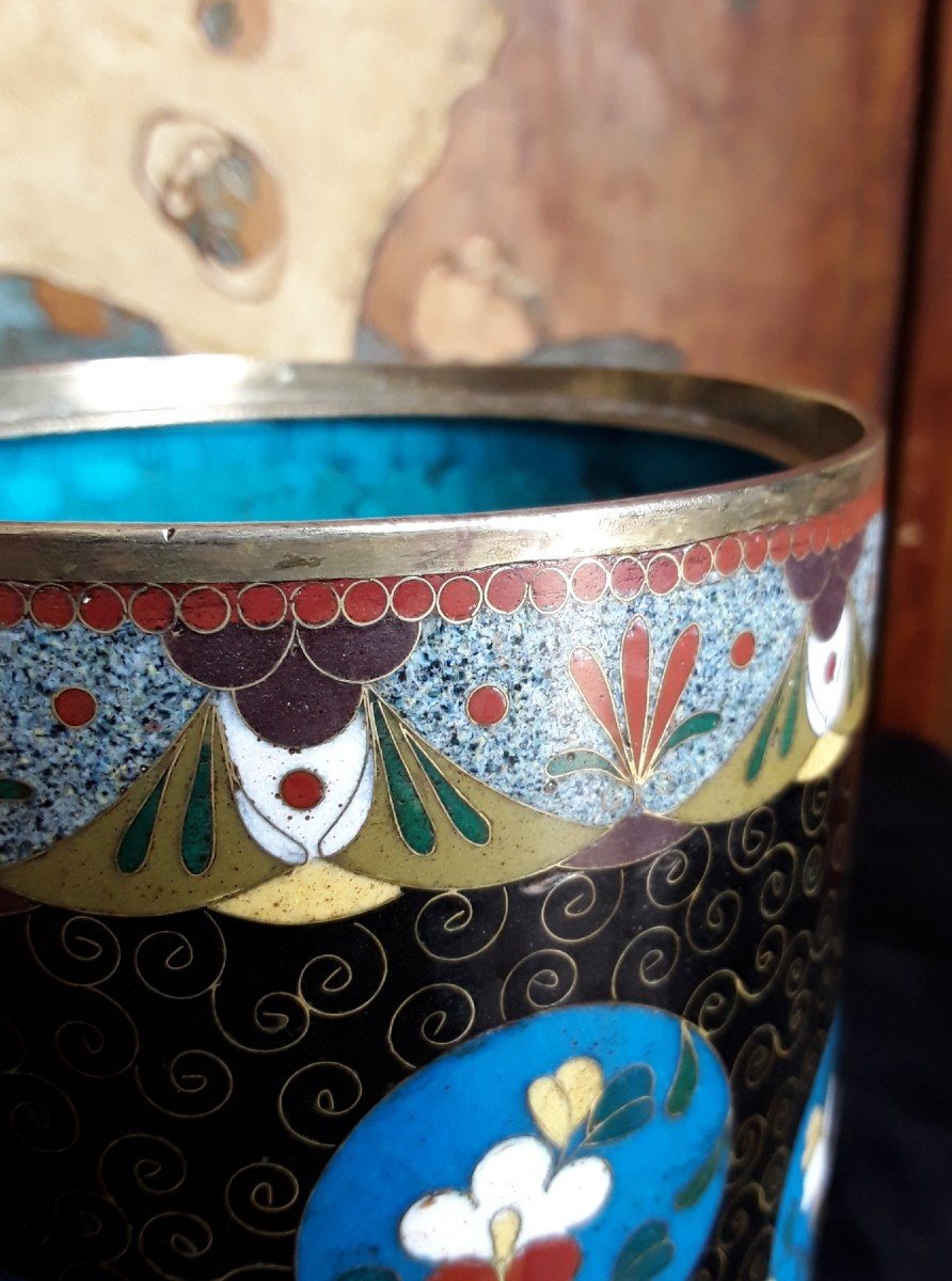 Cloisonne Enamel Tobacco Pot.-photo-2