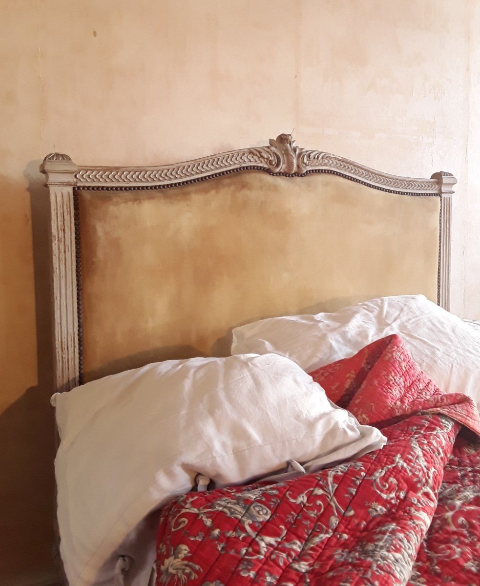Louis XVI Style Lacquered Wood Bed.-photo-2