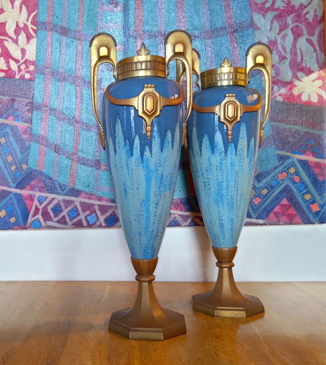 Grande Paire De Vases d’Époque Art Nouveau.