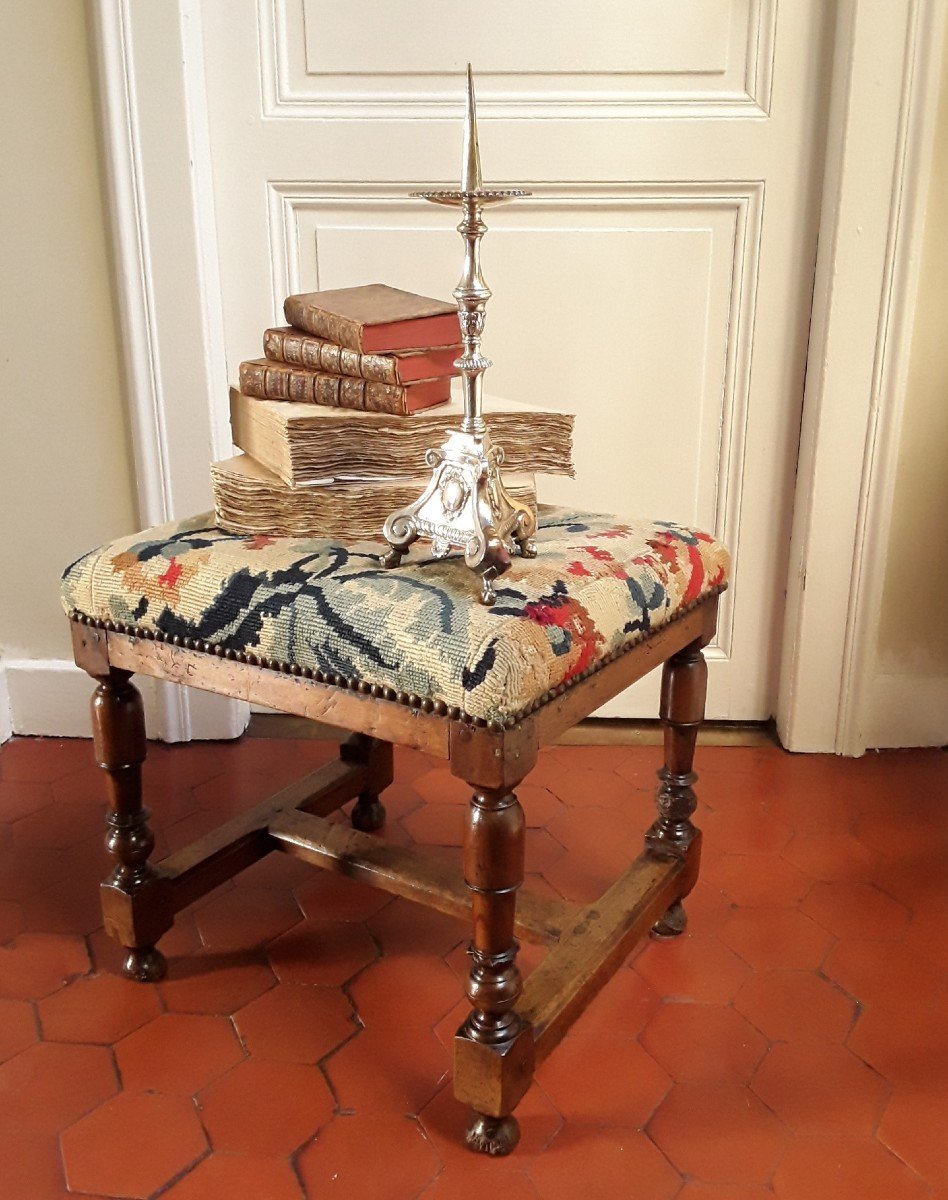 Pair Of Louis XIII Period Stools.-photo-2