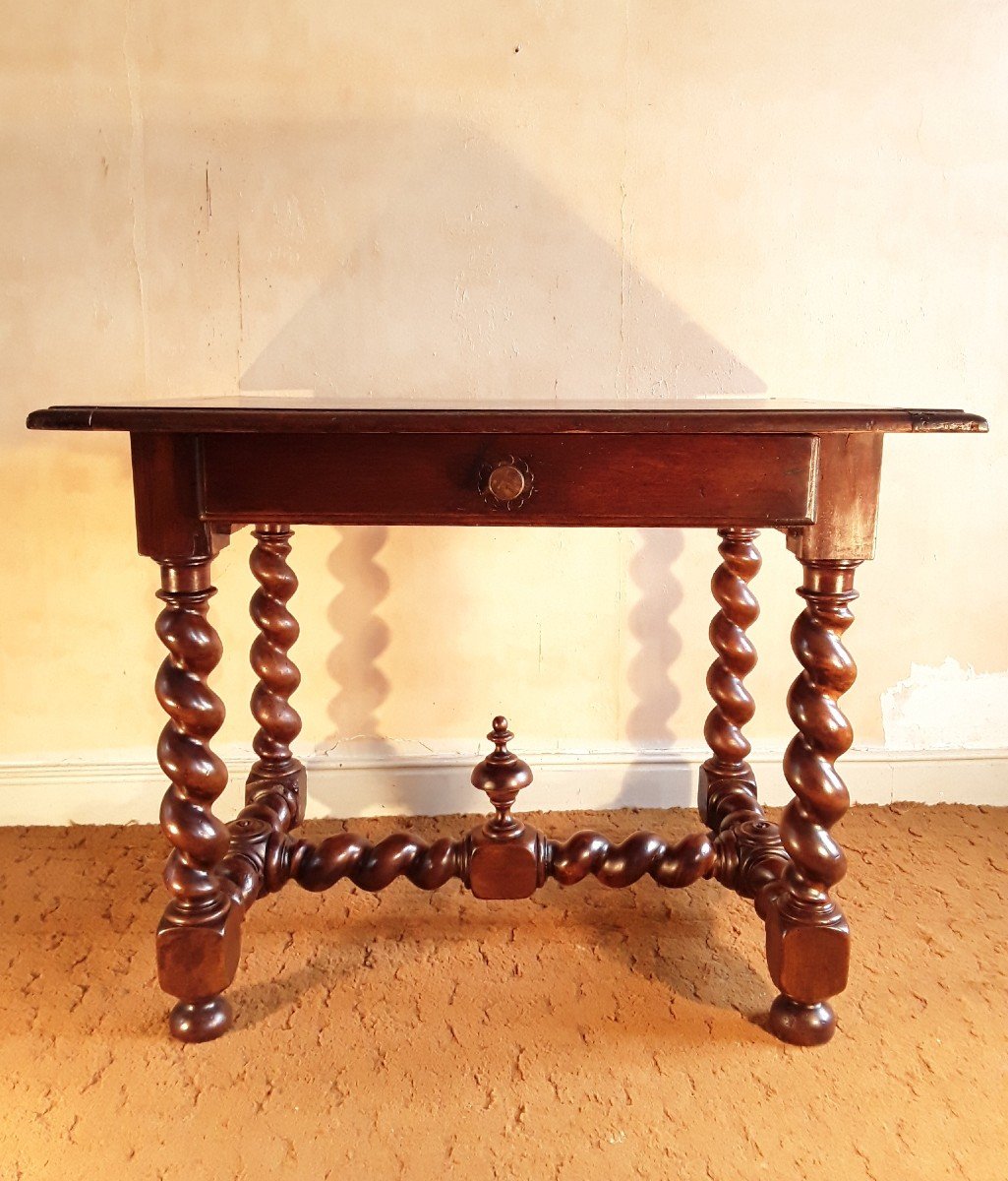 Louis XIII Period Table In Walnut.-photo-2