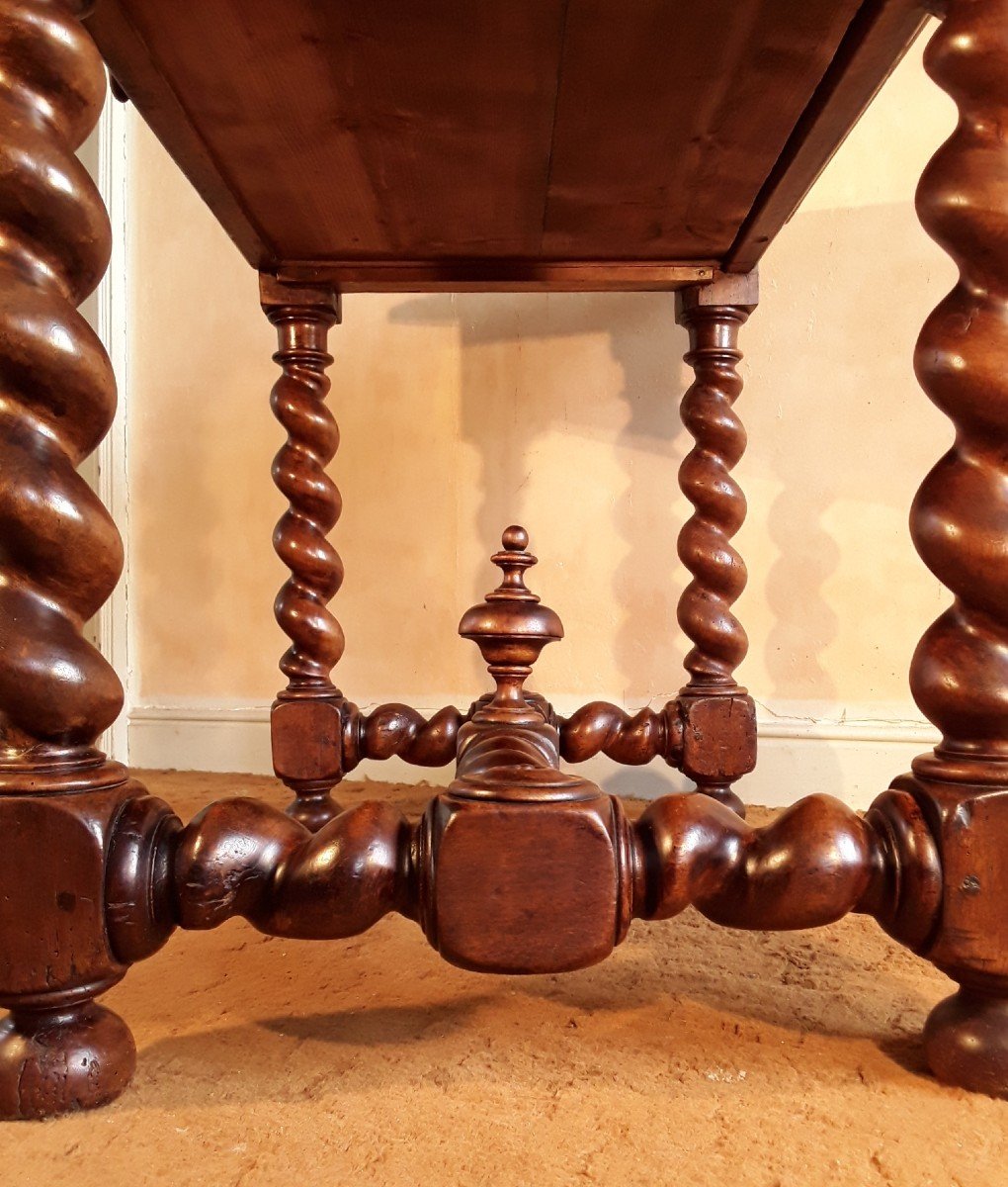 Louis XIII Period Table In Walnut.-photo-3