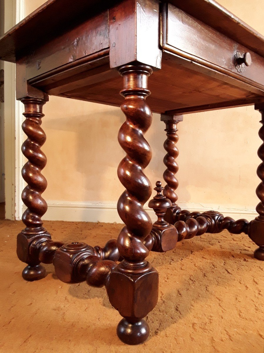 Louis XIII Period Table In Walnut.-photo-6