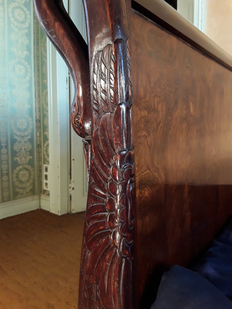 Swan Decor Bench. Empire Period.-photo-4