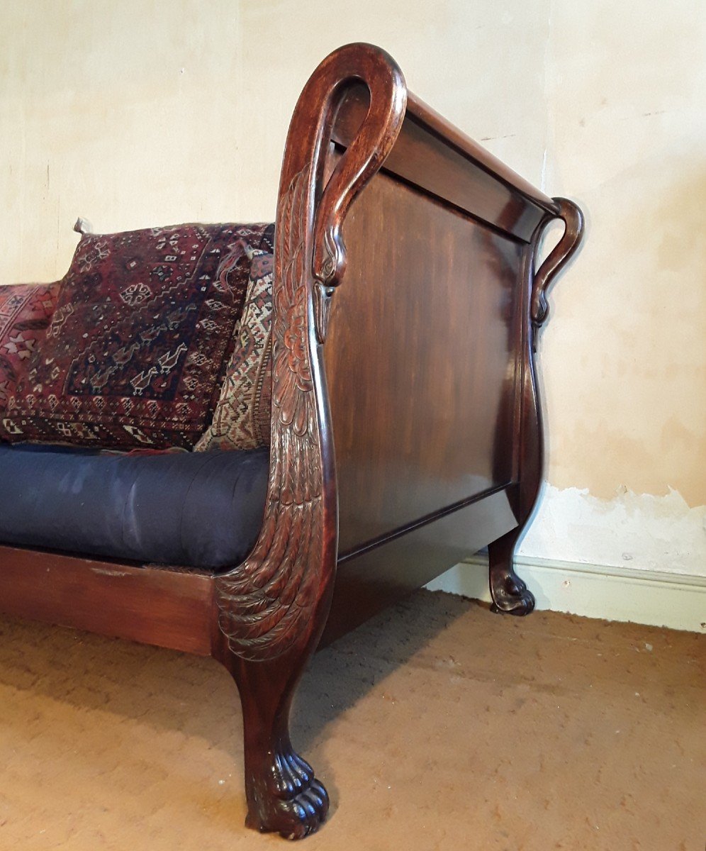Swan Decor Bench. Empire Period.