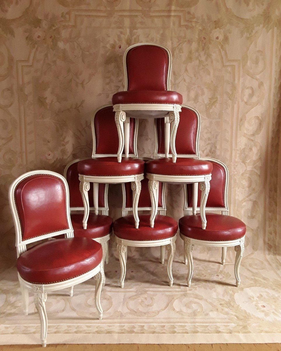 Suite De Sept Chaises d'Après G. Jacob.-photo-3