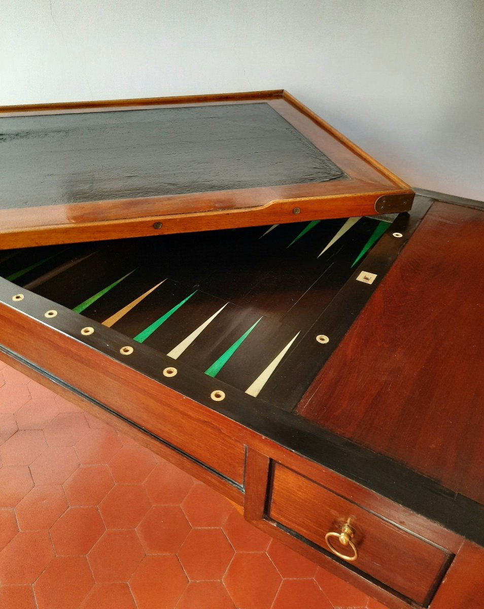 Table Tric Trac d'époque Louis XVI. -photo-2