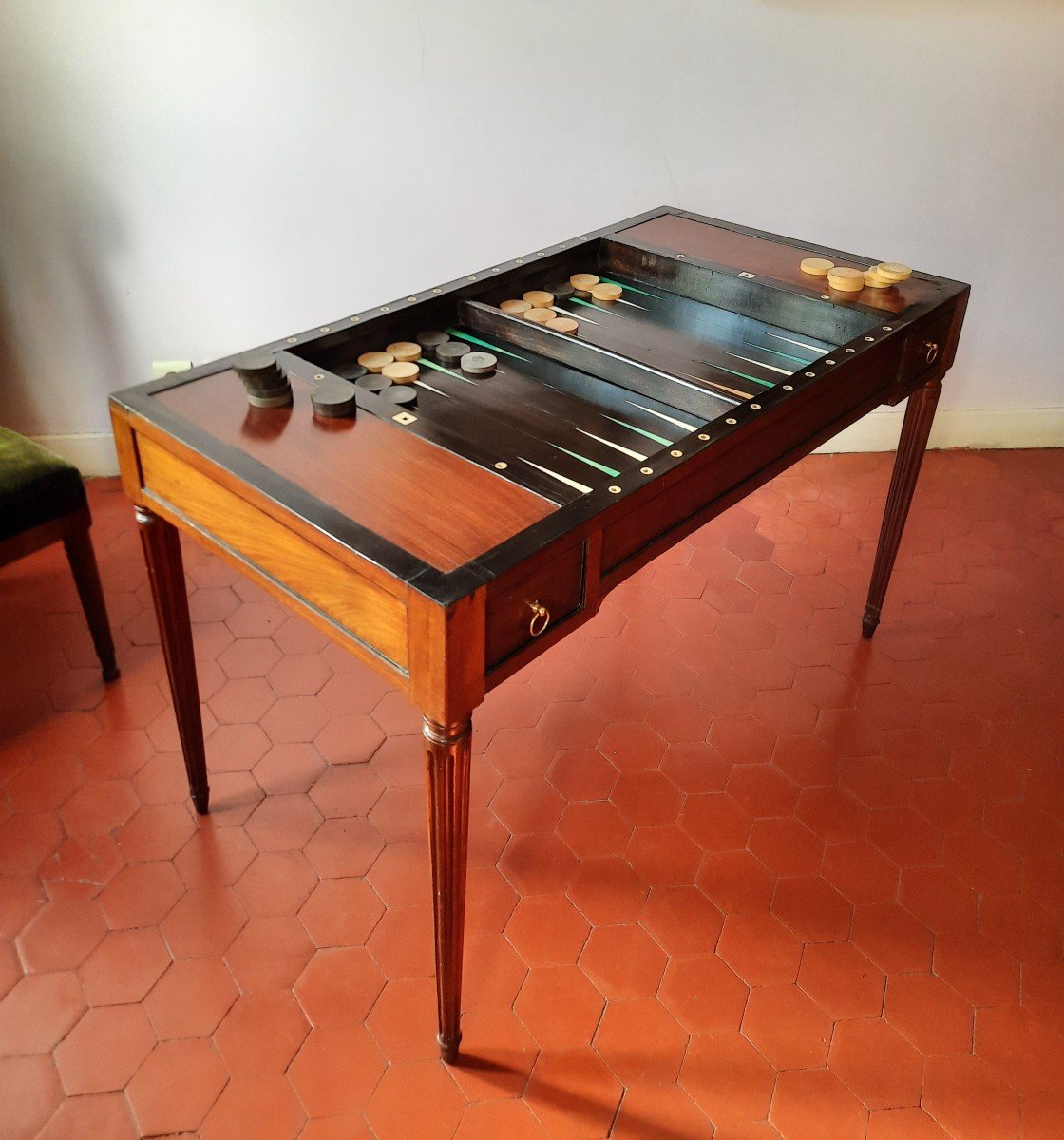 Table Tric Trac d'époque Louis XVI. -photo-6