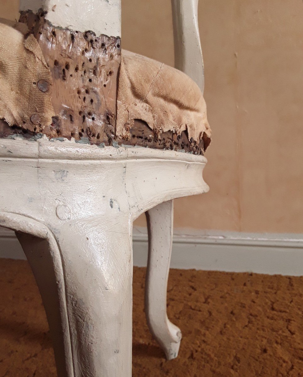 Fauteuil de François Geny .Époque XVIII. -photo-2