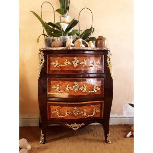 Chest Of Drawers "between Two" Louis XV Period.