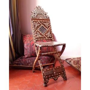 Folding Syrian Chair From The 19th Century.