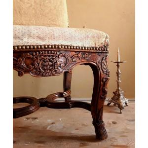 Chaise Armoiriée d'époque Louis XIV. 