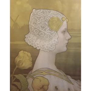 Portrait de Wilhelmina par Paul Berthon.