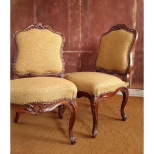 Large Pair Of Chairs By Pierre Nogaret. Circa 1750.