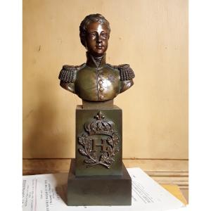 Buste en bronze du Duc de Bordeaux. (HENRI V).