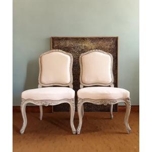 A Large Pair Of Louis XV-era Chairs. 