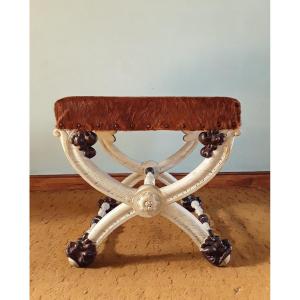 Large X-shaped Stool.
