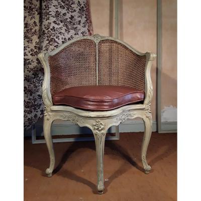 Fauteuil De Bureau En Bois Laqué. 