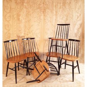 Series Of Six "fanett" Chairs.