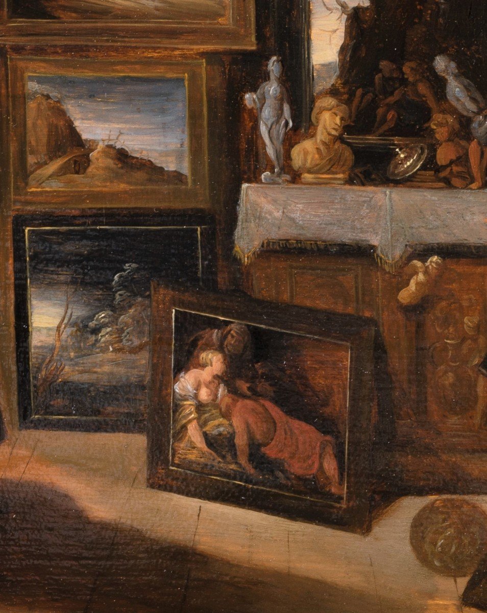 Irruption De L’âne Iconoclaste Dans Un Cabinet D’amateur, Atelier De Frans Francken Le Jeune-photo-4