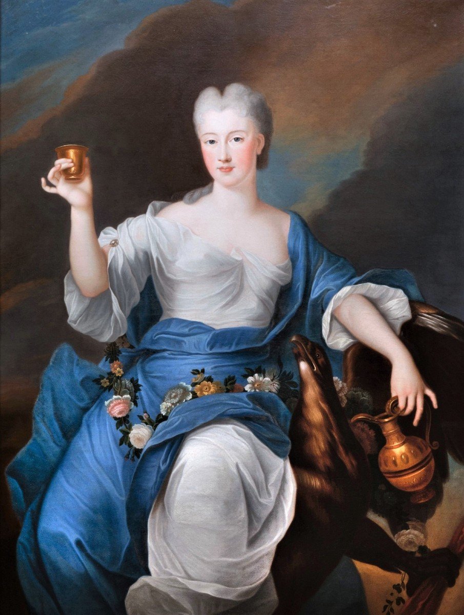 Portrait De La Princesse De Bourbon En Hébé, Pierre Gobert, Vers 1730-photo-4