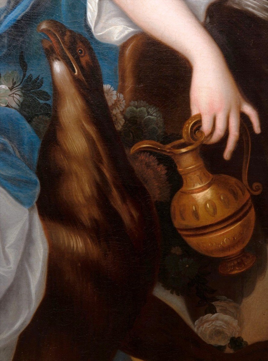 Portrait Of Princess Of Bourbon As Hebe, Pierre Gobert, Circa 1730-photo-4