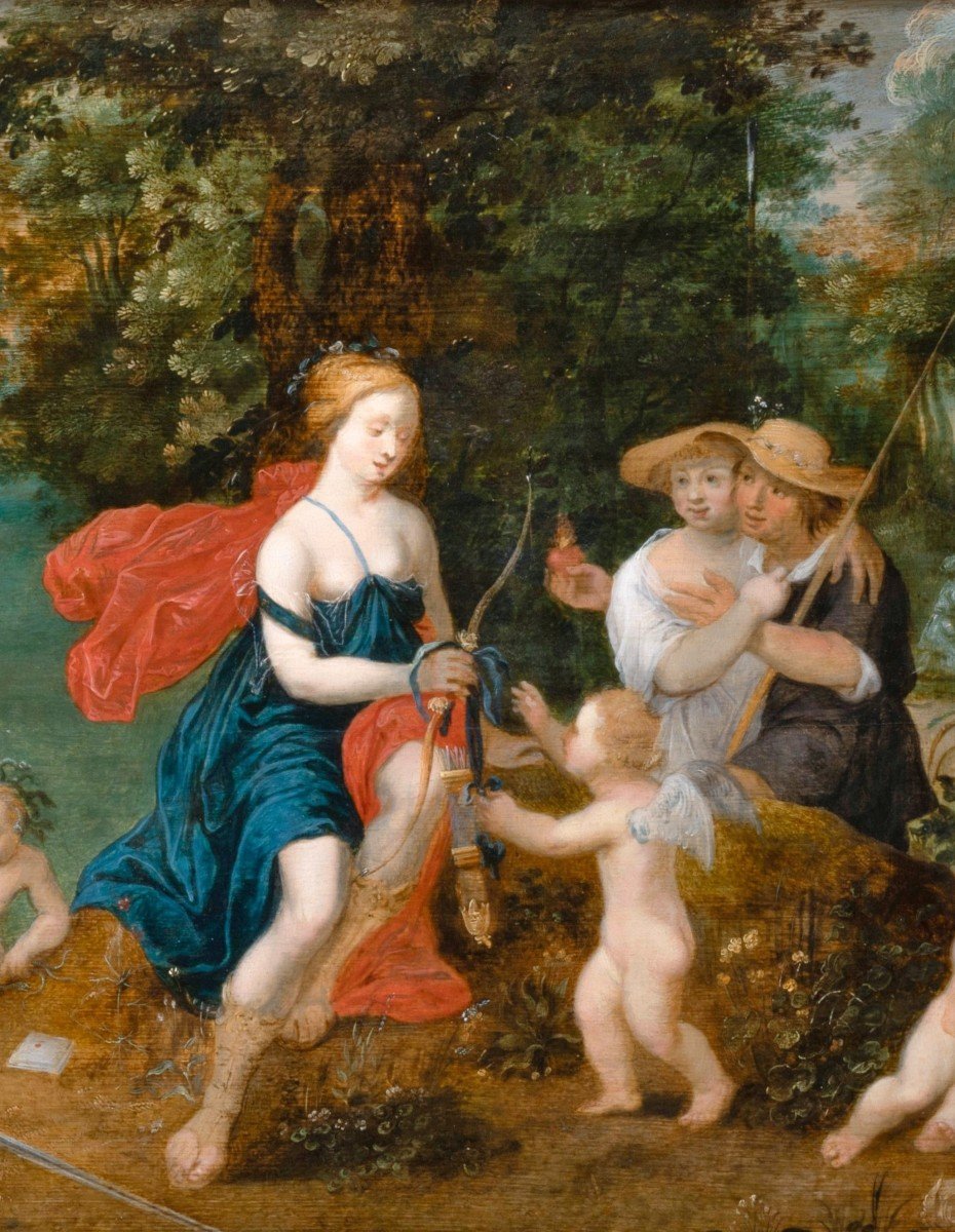 Adriaen Van Stalbemt (Anvers, 1580- 1662) - Allégorie De La Paix Et De La Guerre, Vers 1620-photo-3