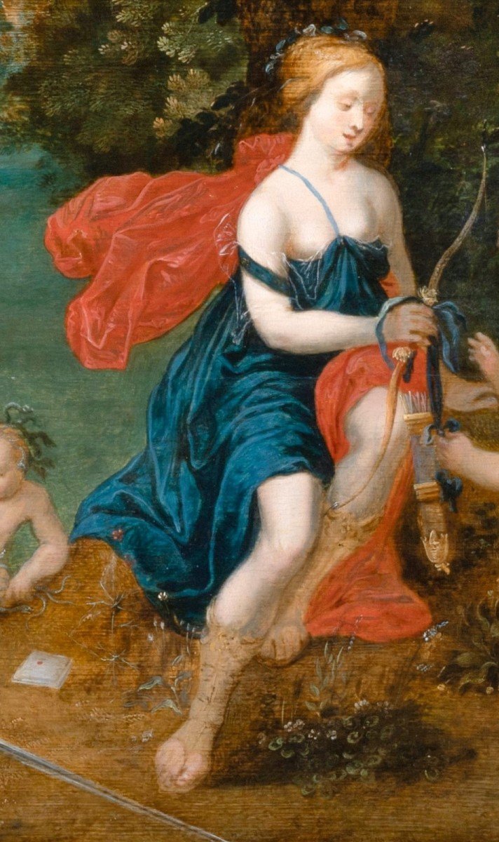 Adriaen Van Stalbemt (Anvers, 1580- 1662) - Allégorie De La Paix Et De La Guerre, Vers 1620-photo-1