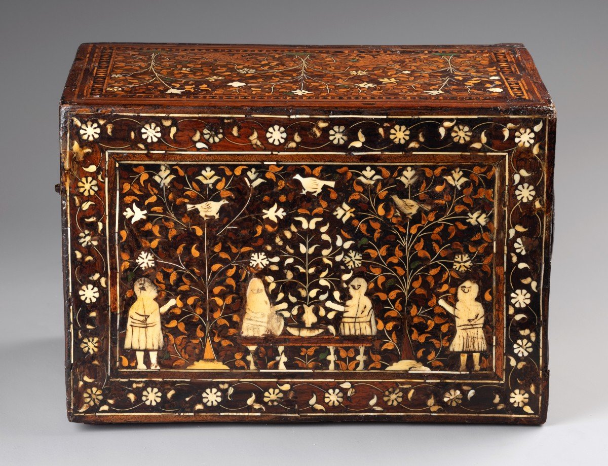 An Early 17th C. Indo-portuguese Cabinet, Gujarat Or Sindh-photo-4