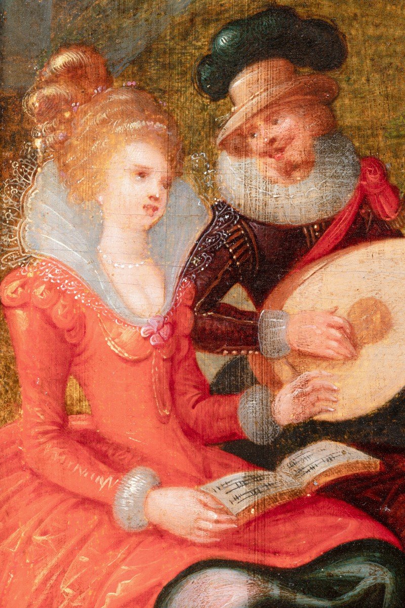 Attribué à Louis De Caullery (1582 – 1621) - Banquet Avec Venus-photo-2