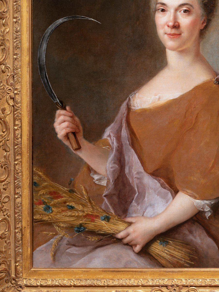 François De Troy (1645-1730), Portrait De Femme En Déesse Cérès, Paris, Vers 1725-photo-1