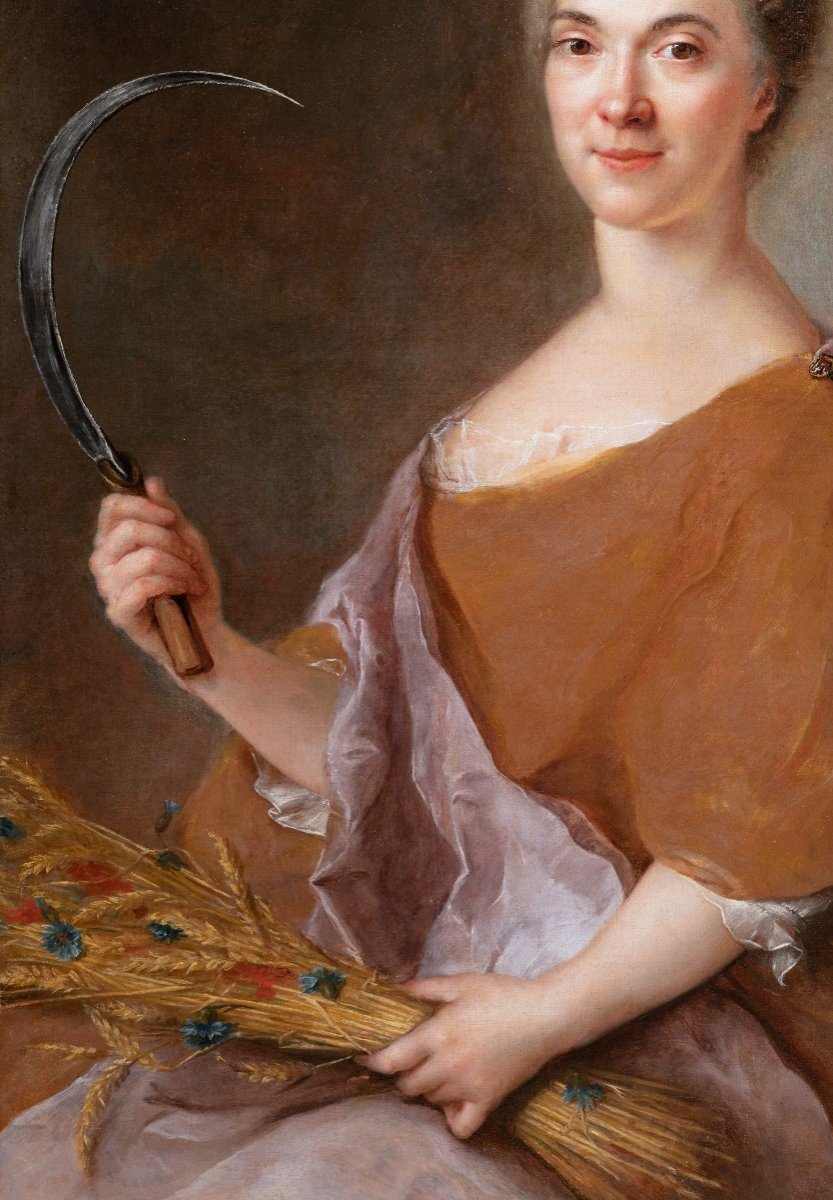 François De Troy (1645-1730), Portrait De Femme En Déesse Cérès, Paris, Vers 1725-photo-2