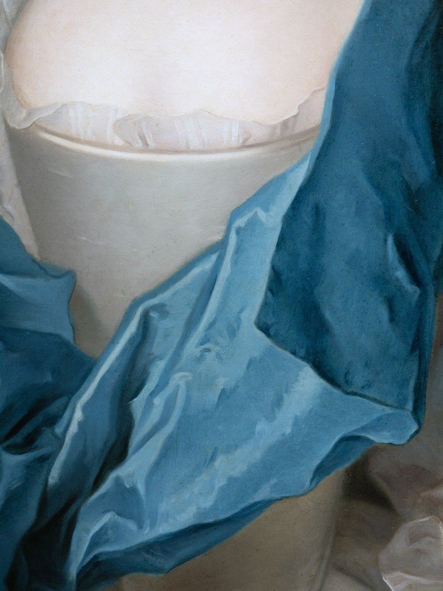 Portrait De Jeune Femme, Atelier De Jean-marc Nattier, Paris Vers 1740-photo-5