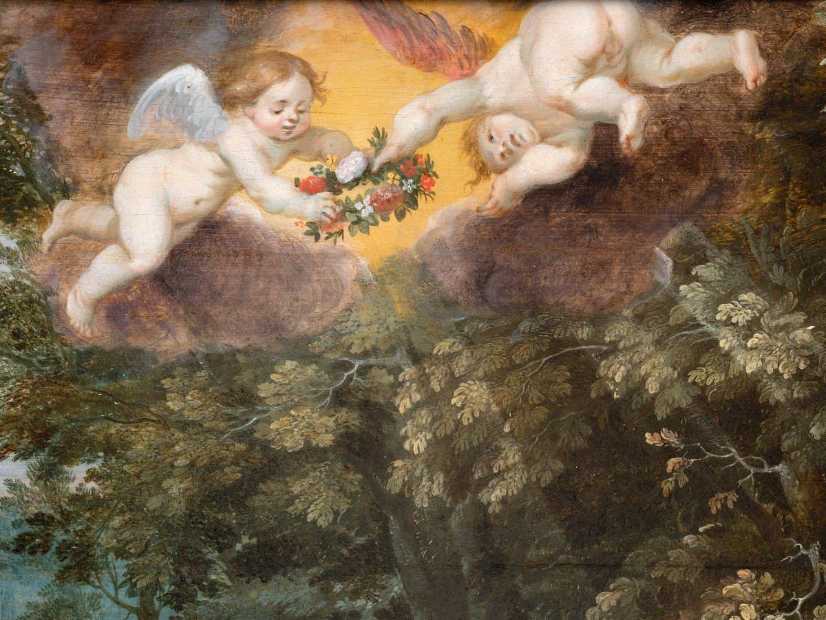 Workshop Of Jan Brueghel The Younger & Workshop Of Hendrik Van Balen - The Virgin With Child-photo-3